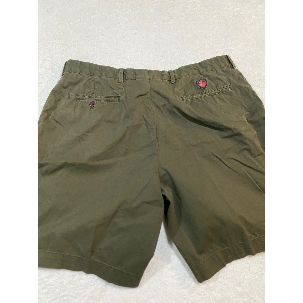 Polo Golf Ralph Lauren Mens 38 Olive Green Chino Shorts Cotton Flat Front - Picture 8 of 10
